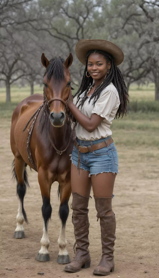 African American Cowgirl Stock Models Bundle